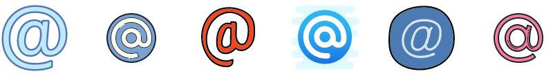 At sign icons by Icons8