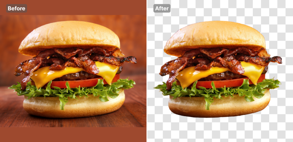 hamburger photo with removed background