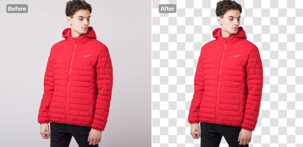 removing background from outwear photo
