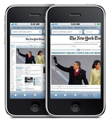 A view of an iphone with an open webpage