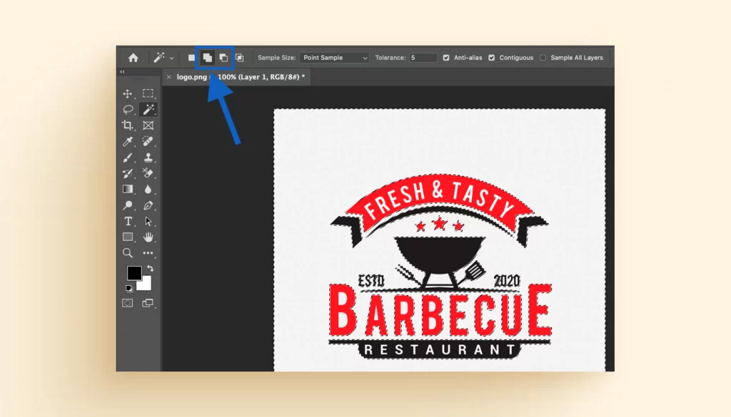 remove background from logo in photoshop