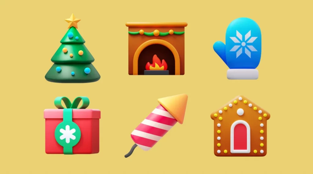 3D Fluency Christmas icons image