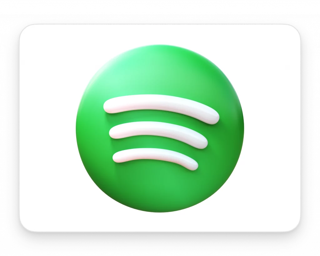 3D spotify logo
