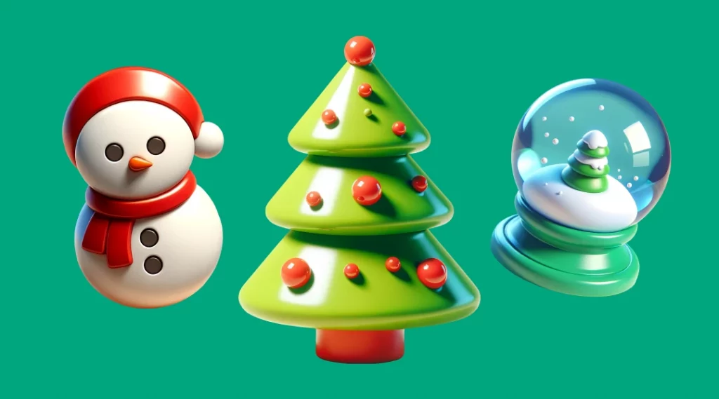 3D Mini Christmas illustrations image