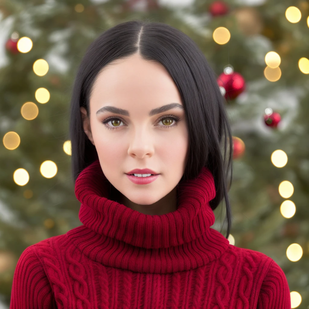 Christmas brunnete girl AI Human Generator profile pic template