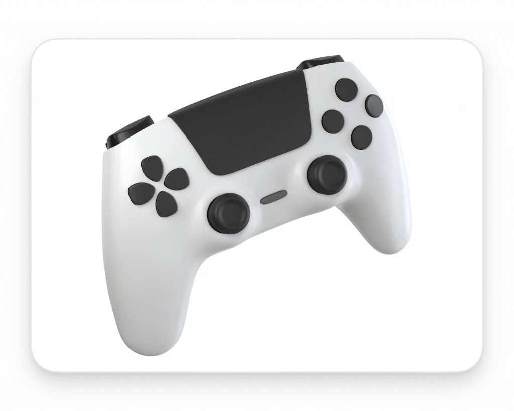 3D white controller side view
