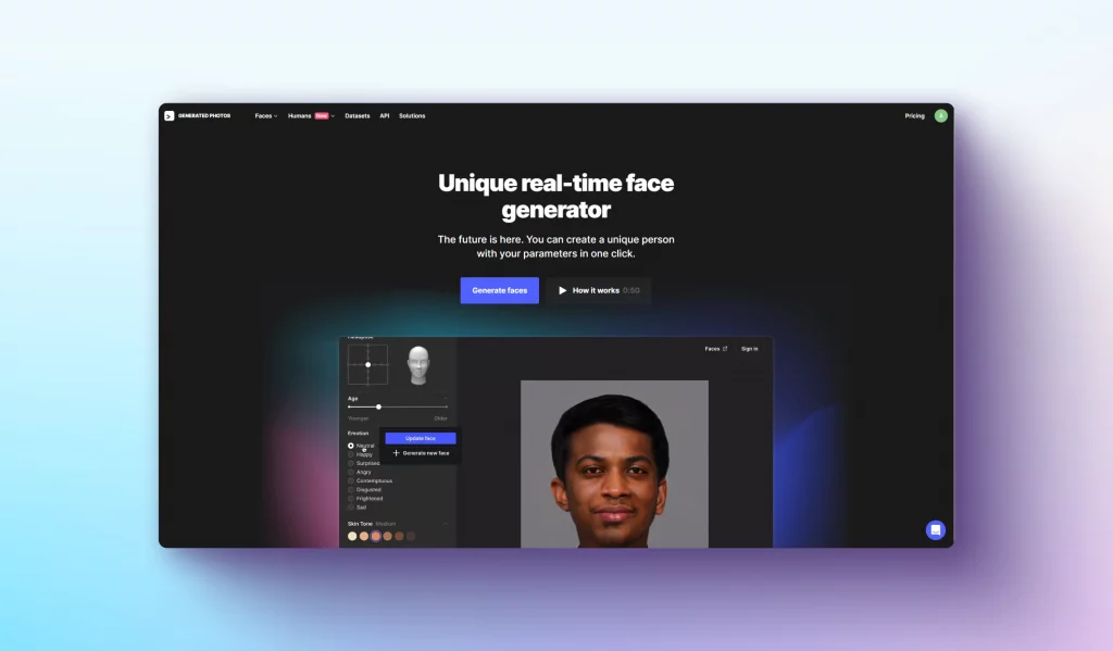 face generator main page