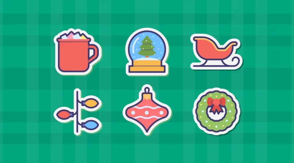 Stickers Christmas icons image