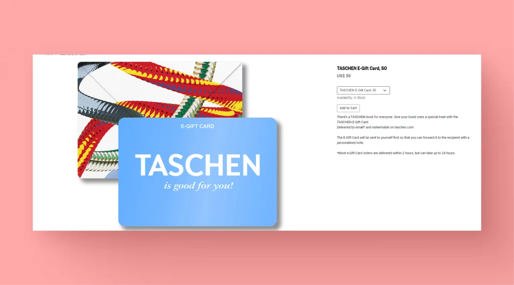 taschen gift card