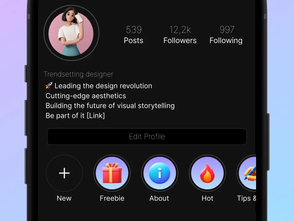 designer instagram bio