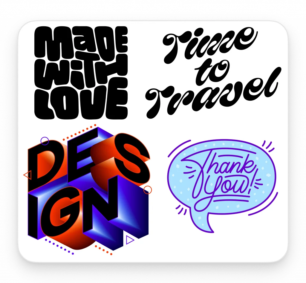 typography stickers
