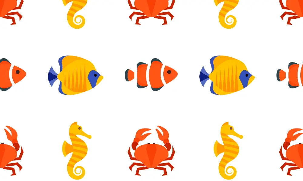 background with a sea life pattern version 2 looser pattern