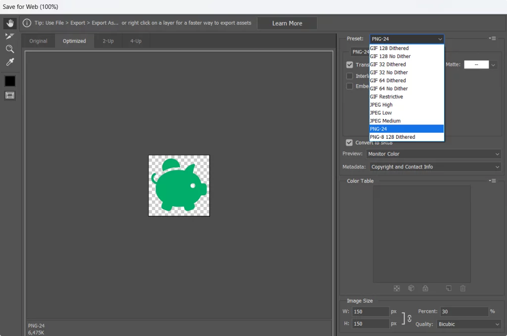 How to recolor a PNG icon in Photoshop