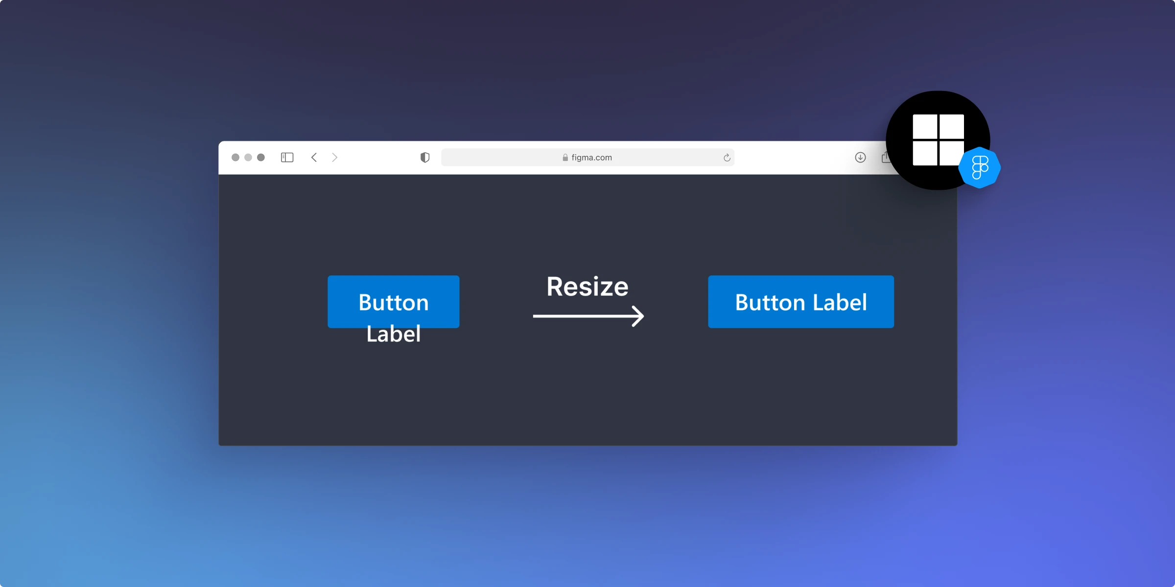 resizing buttons for figma
