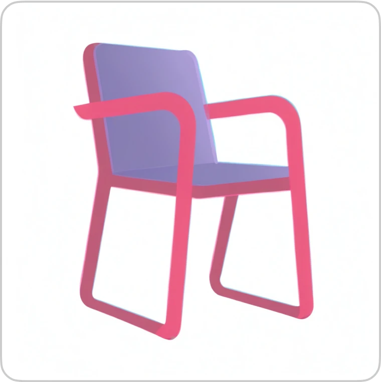 Chair on plain background