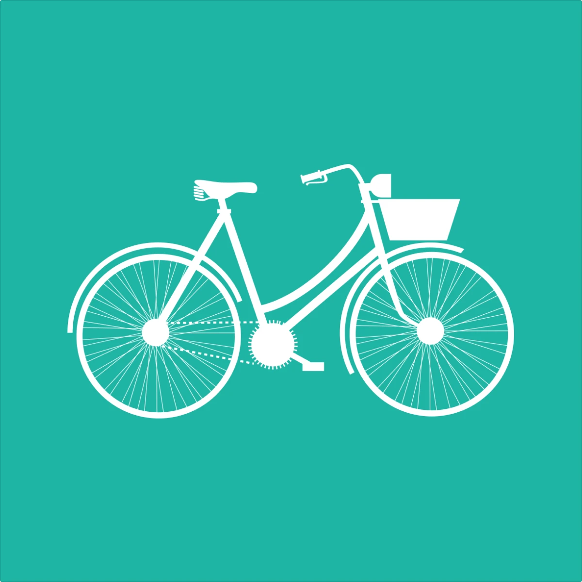 City bike white icon preview