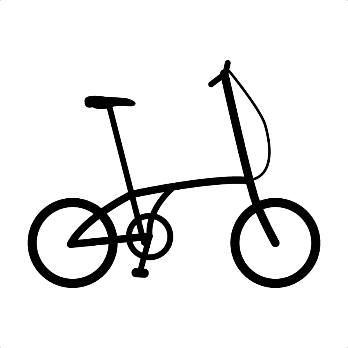 Foldable bike outlined icon preview