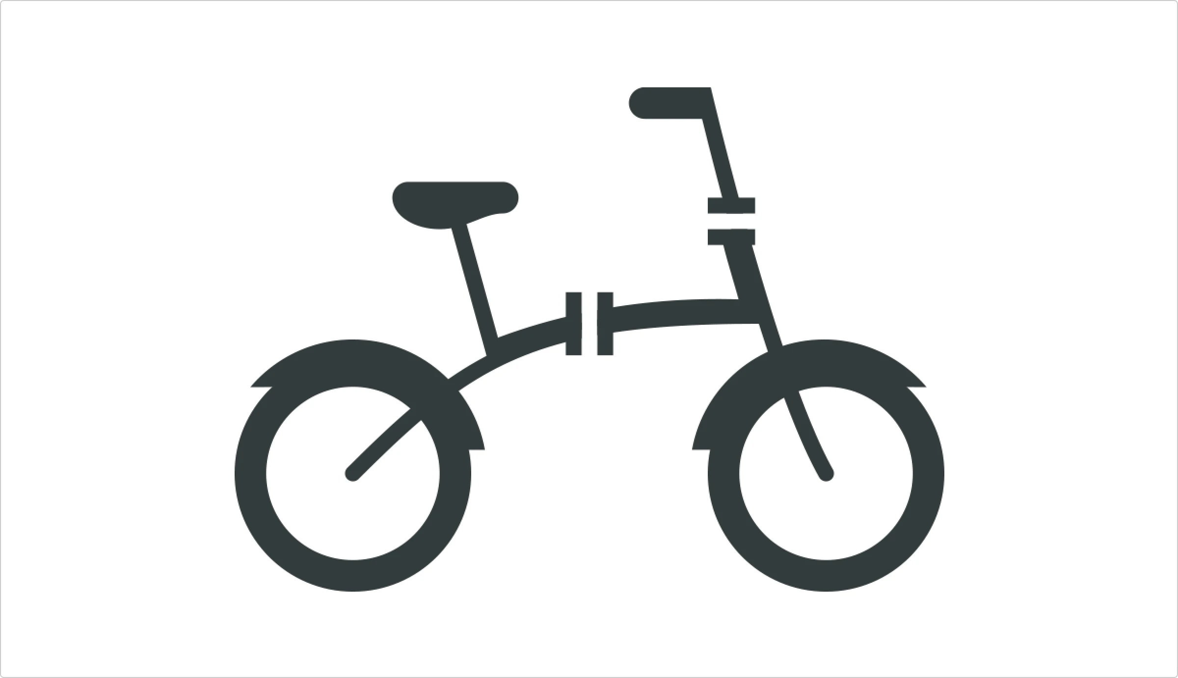 Folding bike decorative icon