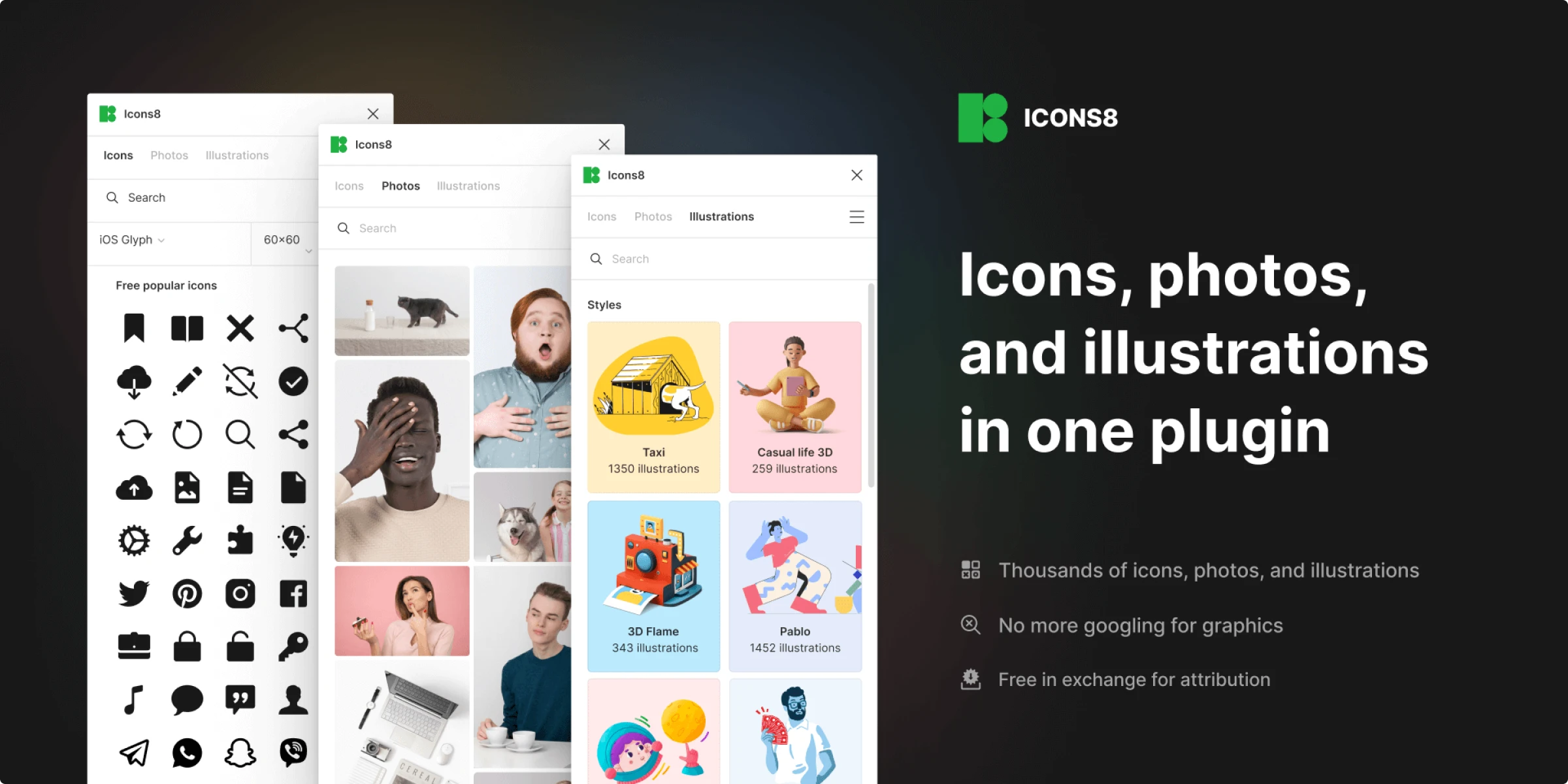 assets by icons8 for figma