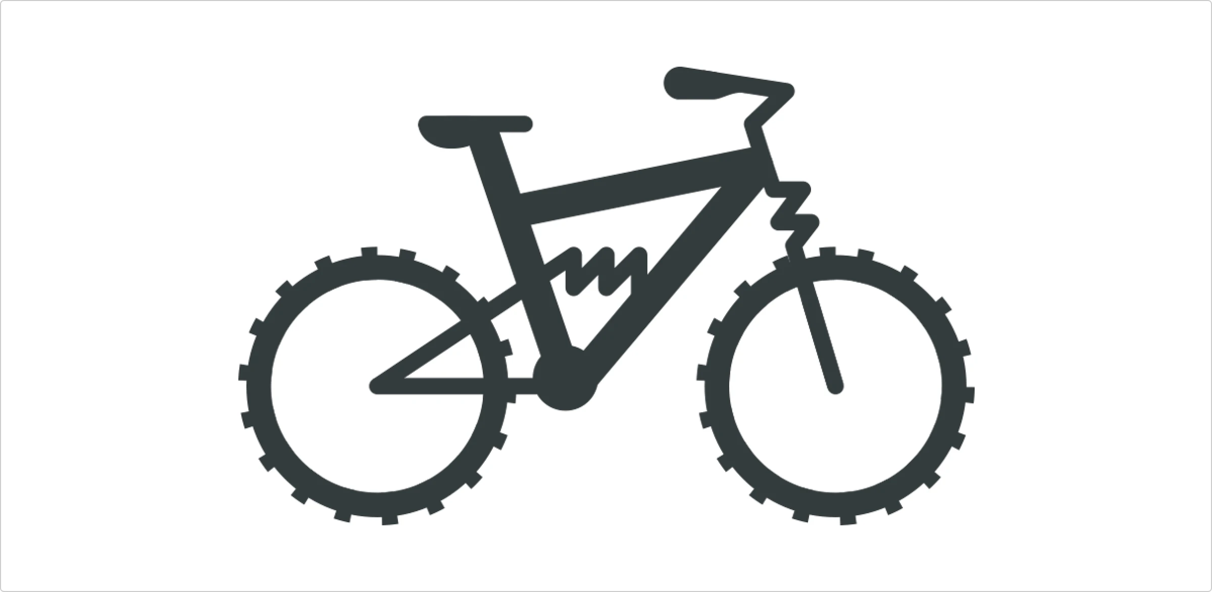 Mountain bike decorative icon