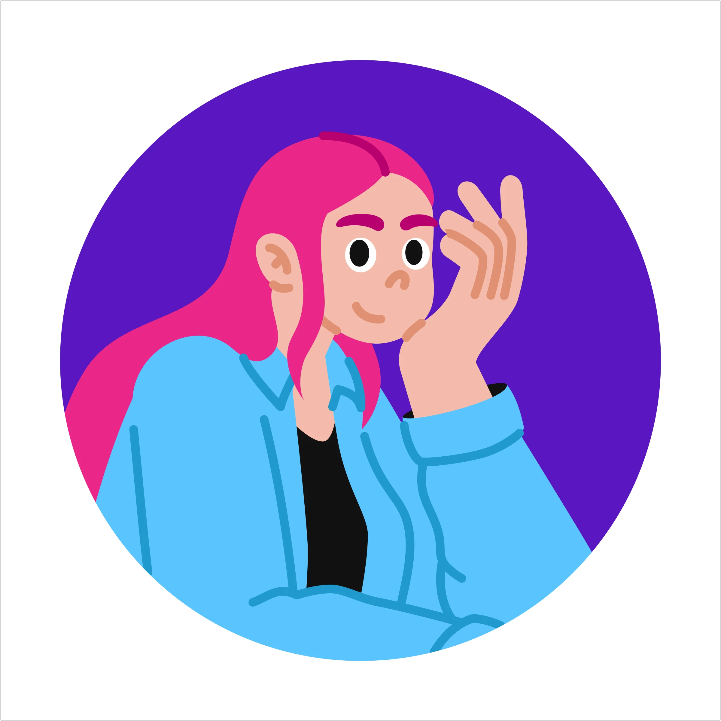 Active illustration Woman avatar