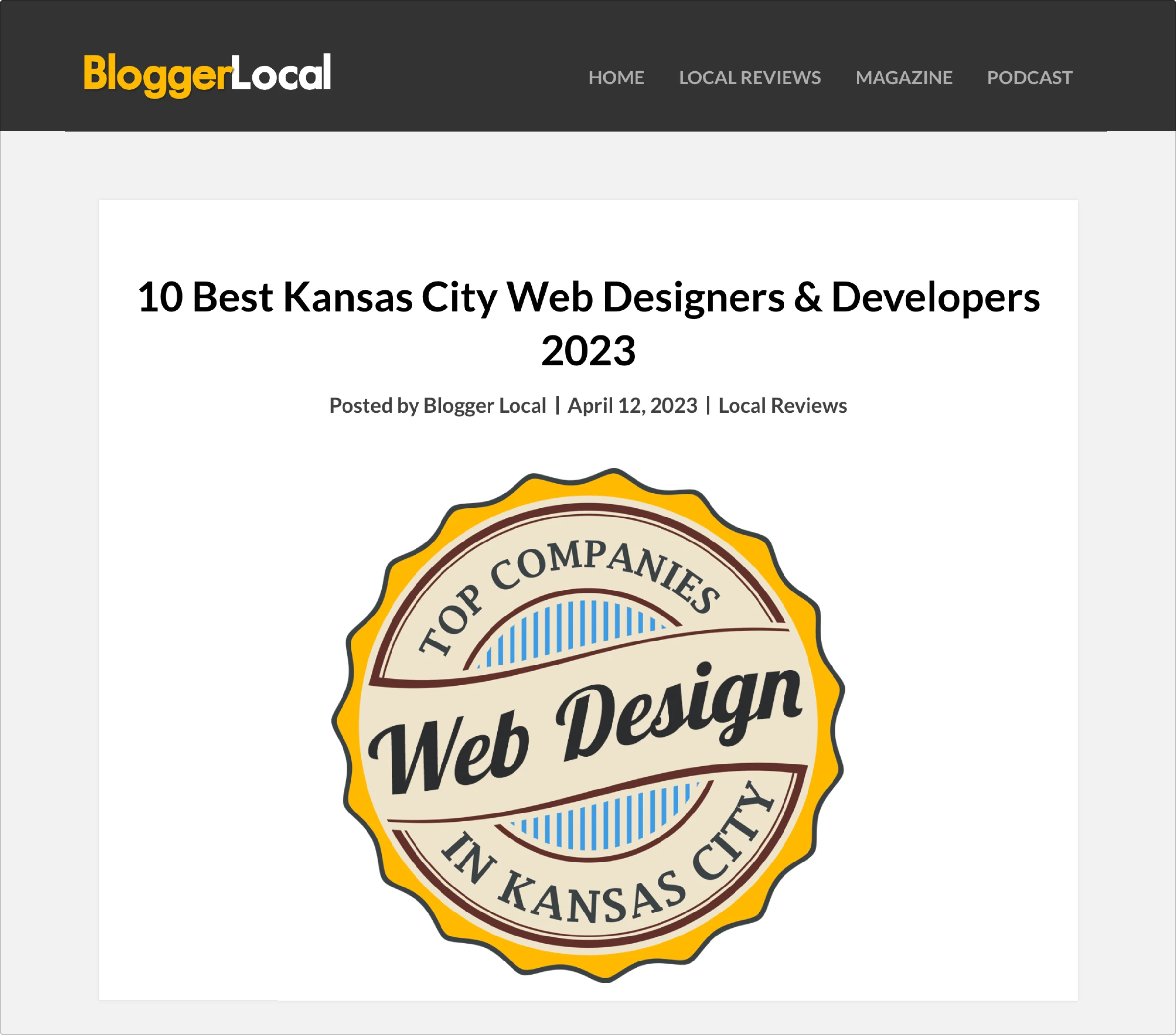 BloggerLocal — web developers in Kansas City