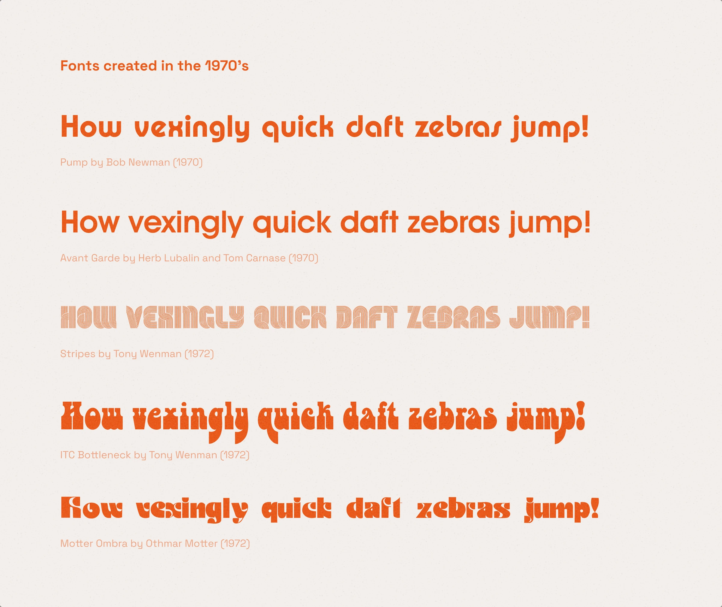 Fonts created in the 1970’s