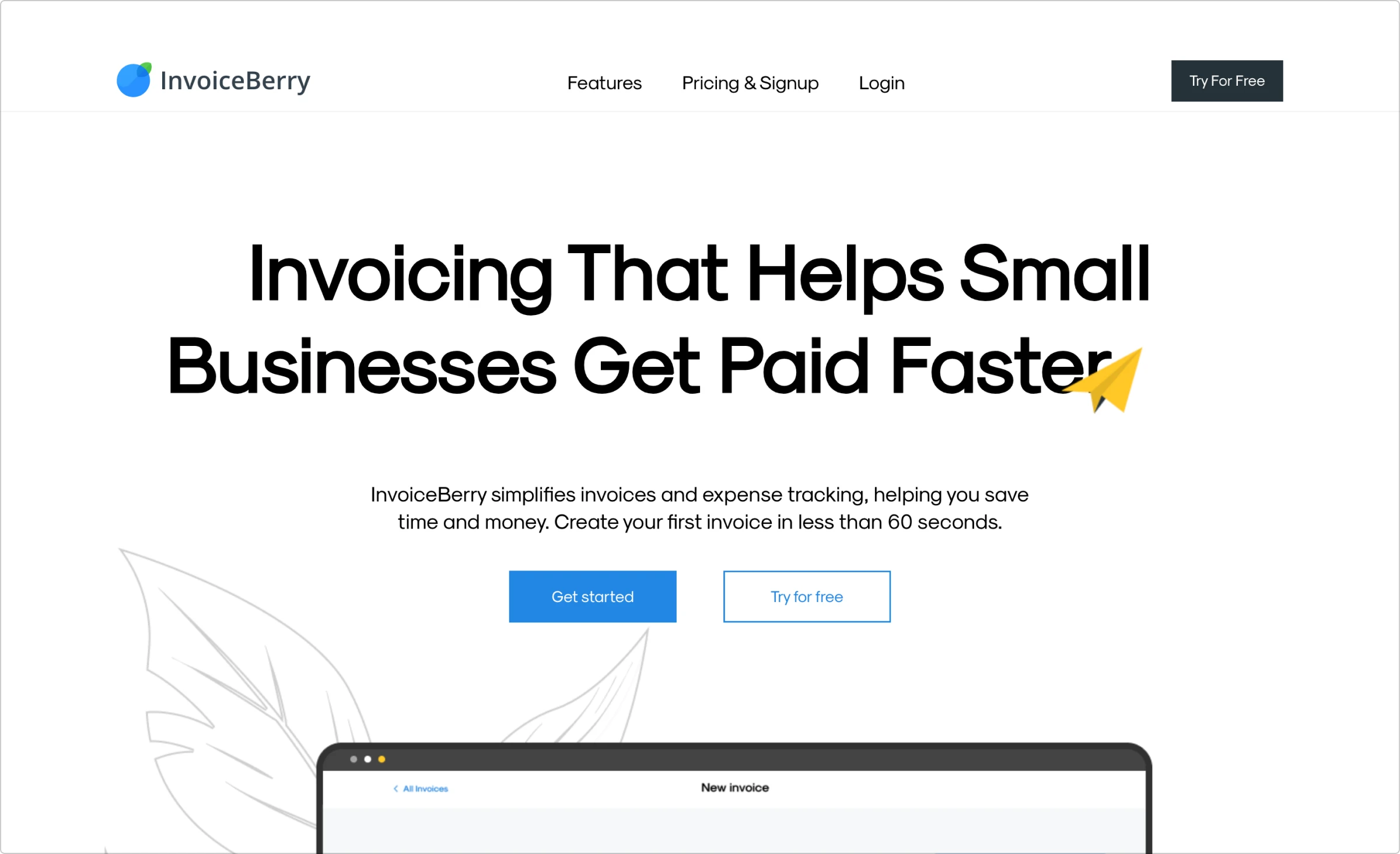 InvoiceBerry — invoicing software