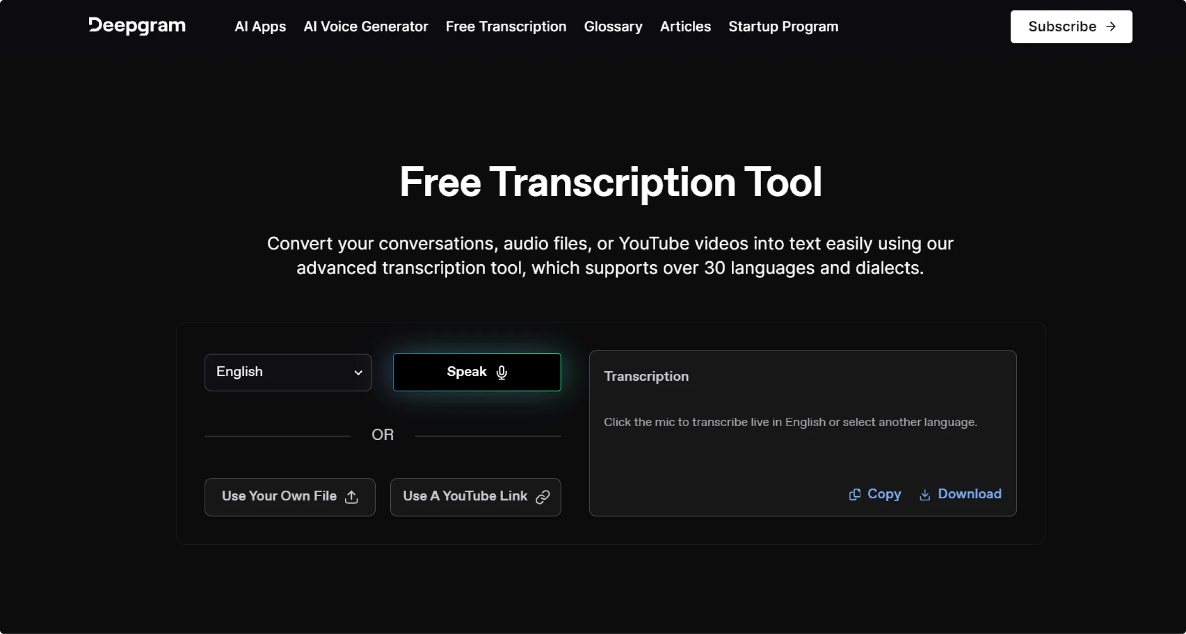 free transcription tool