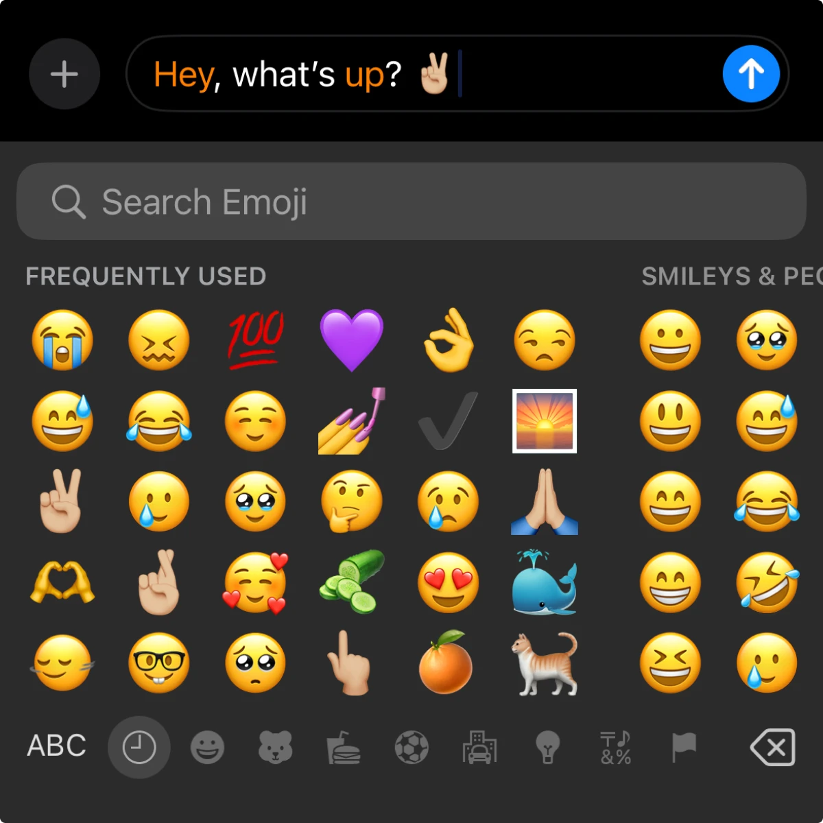 Emoji in iPhone preview