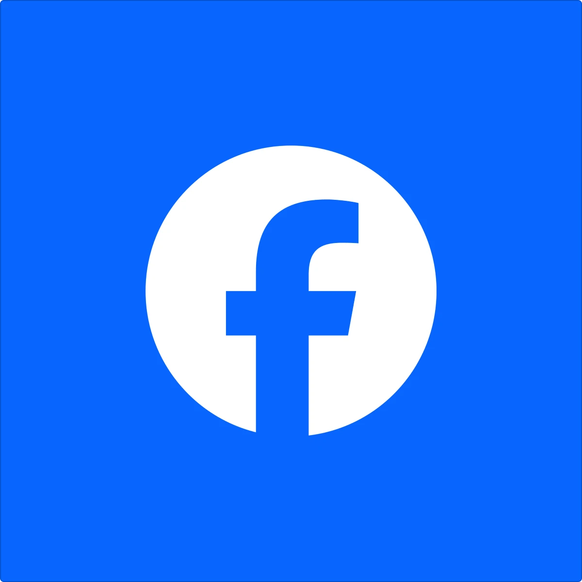 Facebook secondary logo on blue background