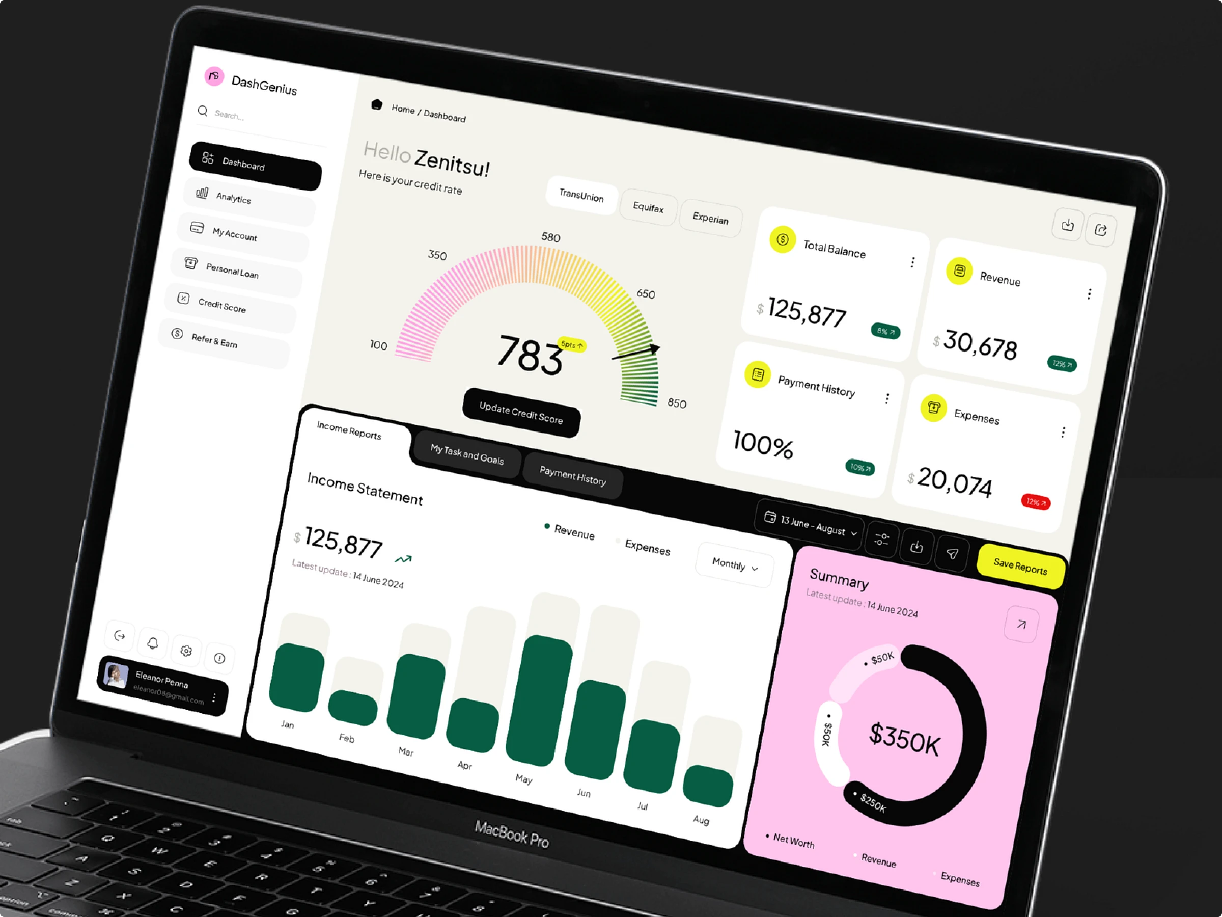 fintech dashboard inspiration