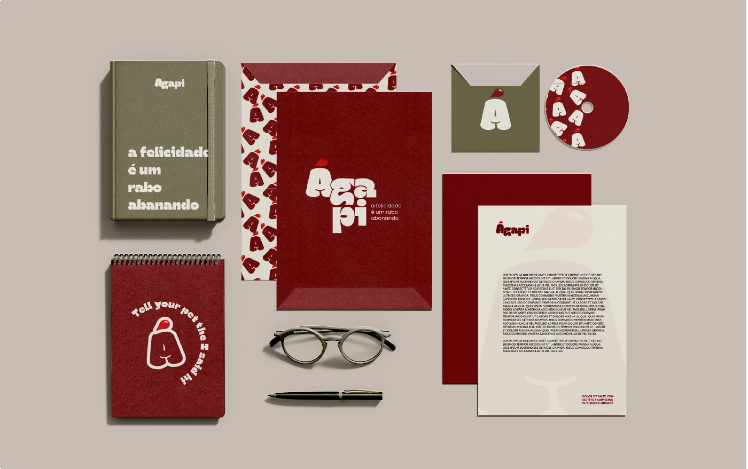 burgundy brand design example