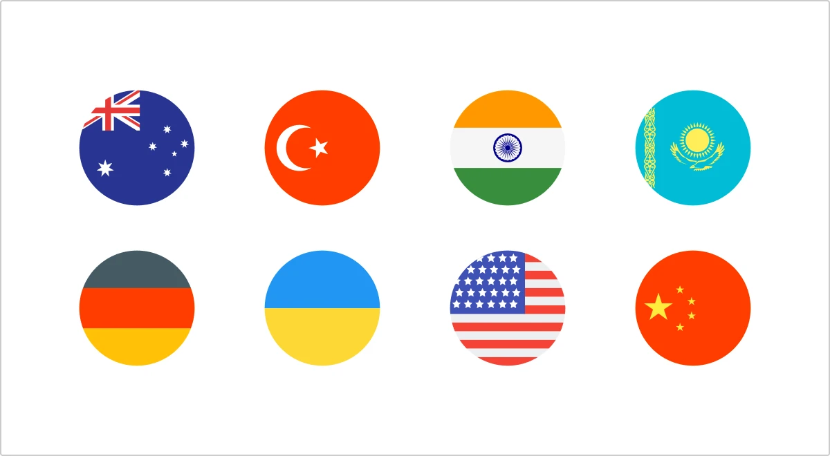 Color flag icons