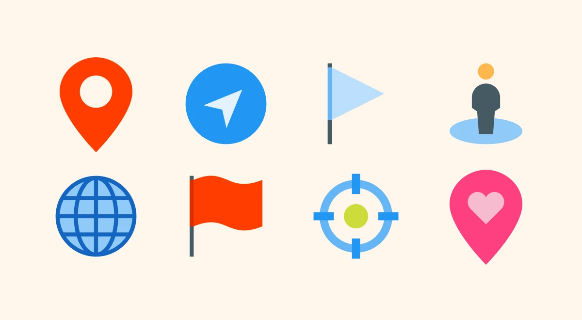 Color location icons