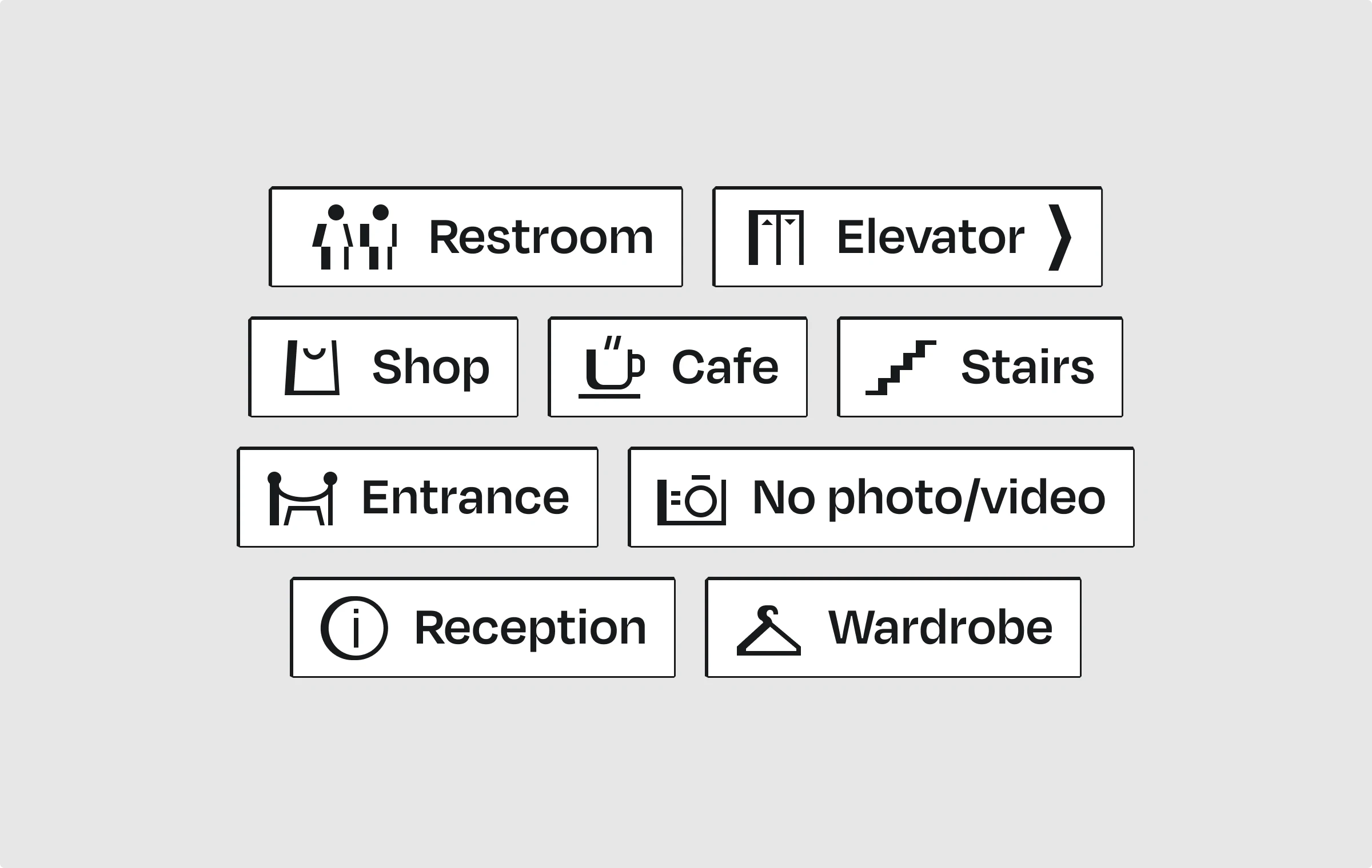 Hatch navigation icons on the street signs design concept