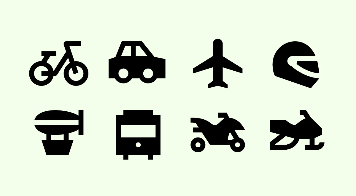 Material sharp transport icons