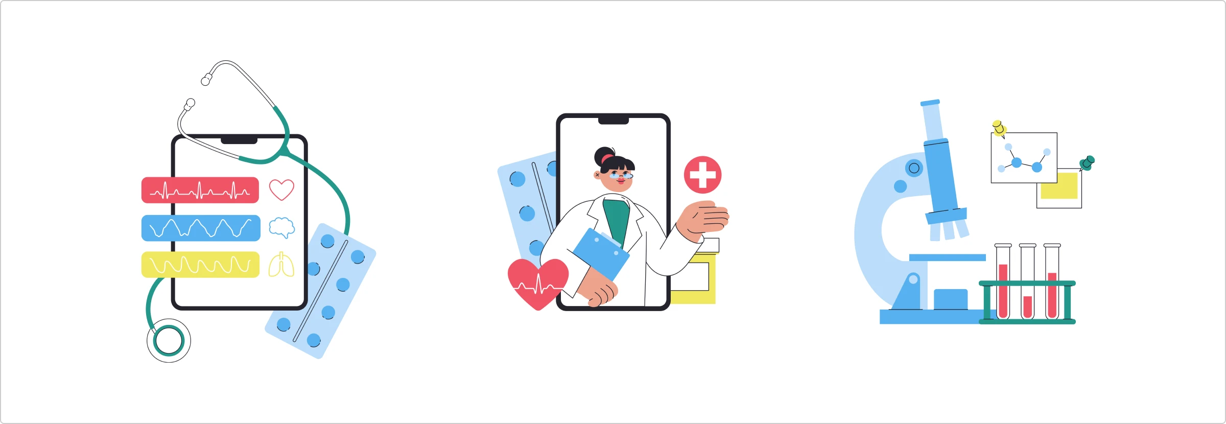 illustration pack for a medical app