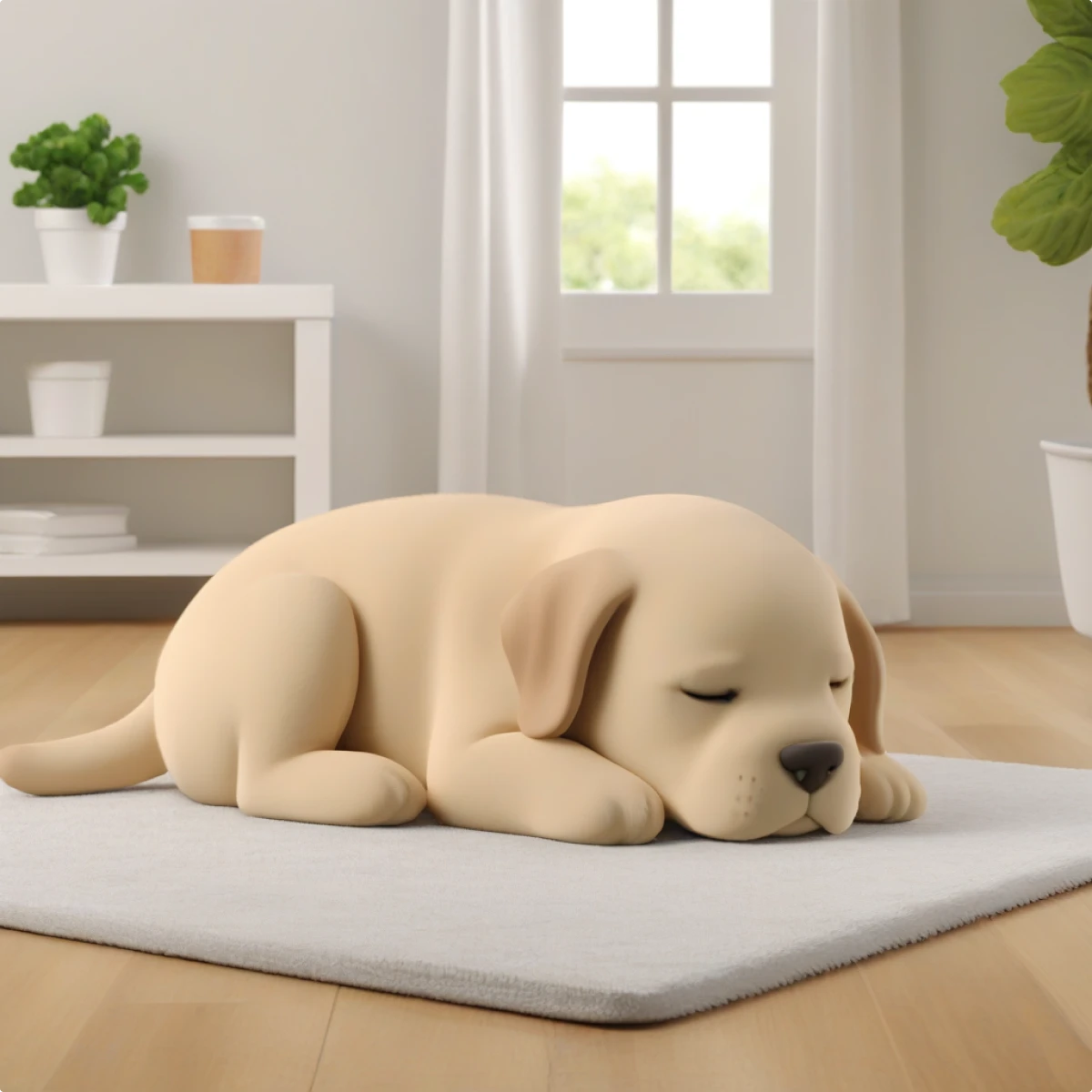 3D Business generated sleeping cute puppy illustration