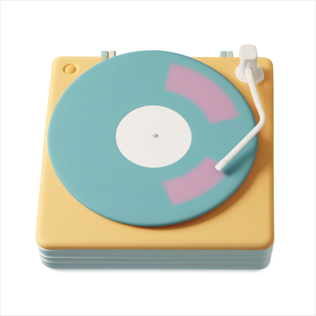 3D Casual Life generated vinyl recorder illustration