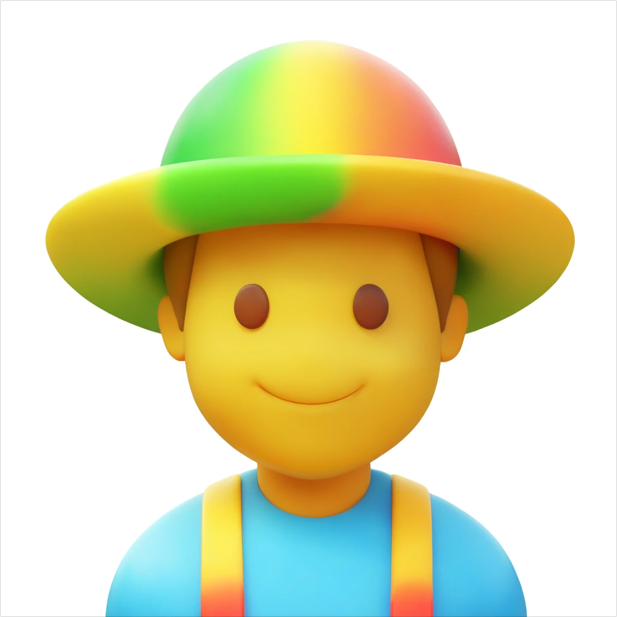 3D Fluency generated boy in a colorfull hat illustration