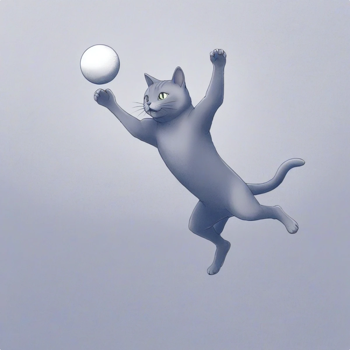 A cat playing baseball generated illustration in the Haze style