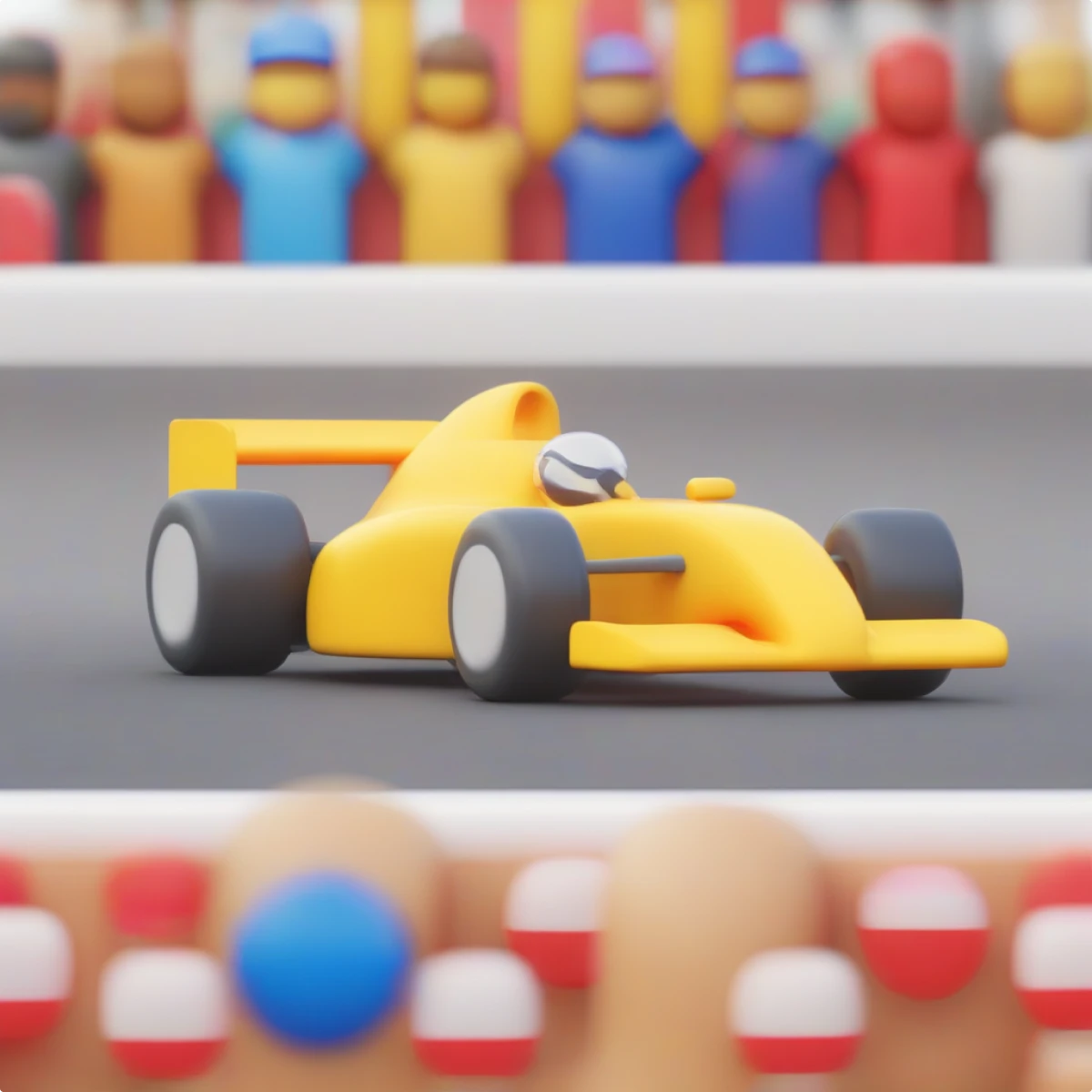 Formula 1 car generated illustration in 3D Fluency style