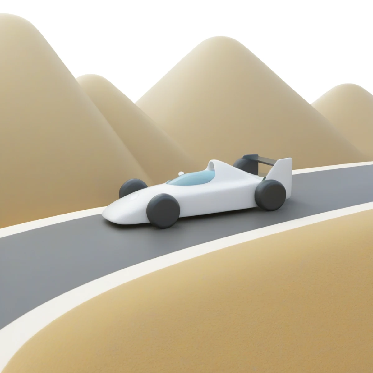 Formula 1 car generated illustration in the 3D Casual Life style — 3