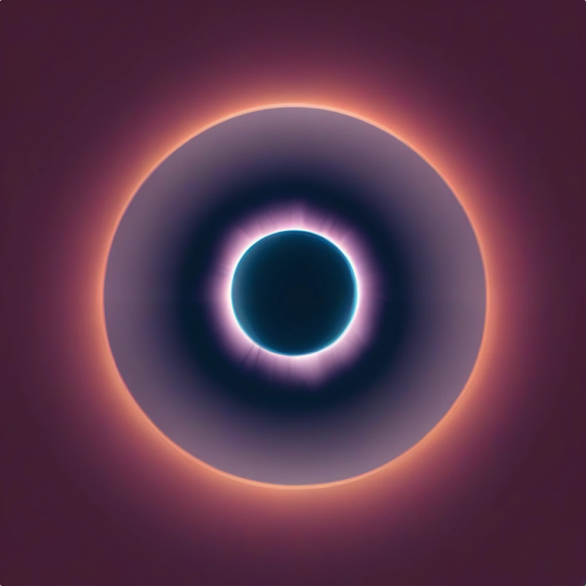 Solar eclipse generated illustration in the Neon style