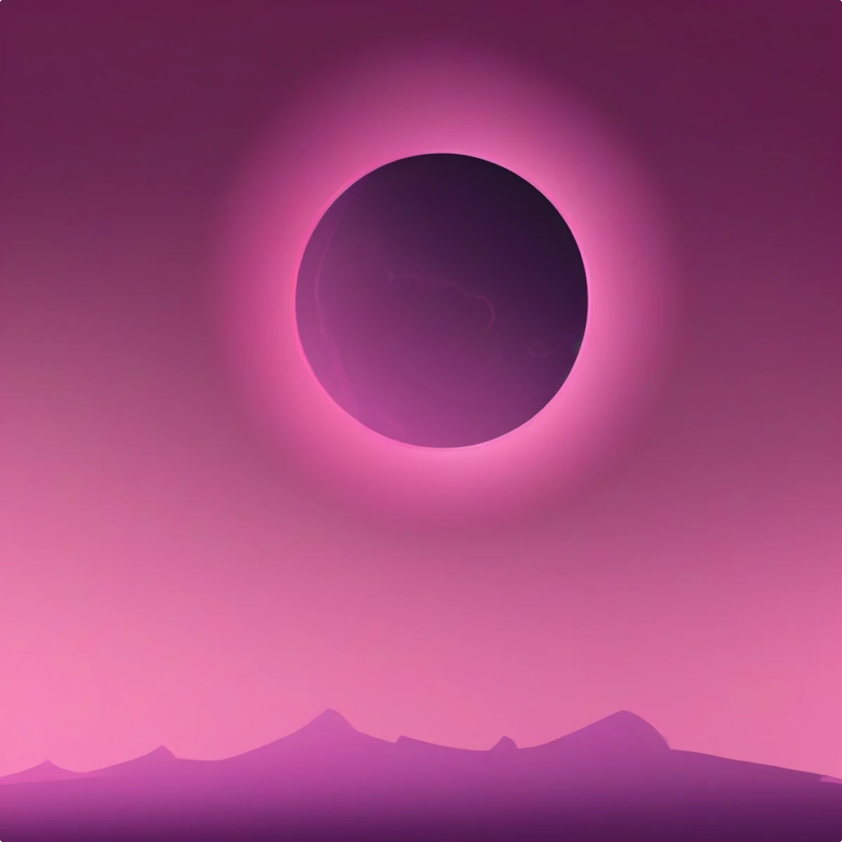 Solar eclipse generated illustration in the Neon style — 2