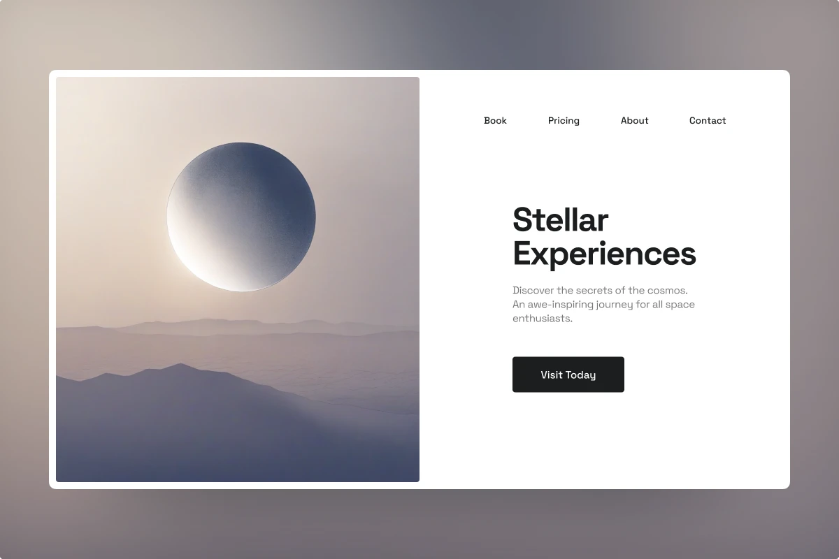 Website banner with the generated solar eclipse in the style Haze