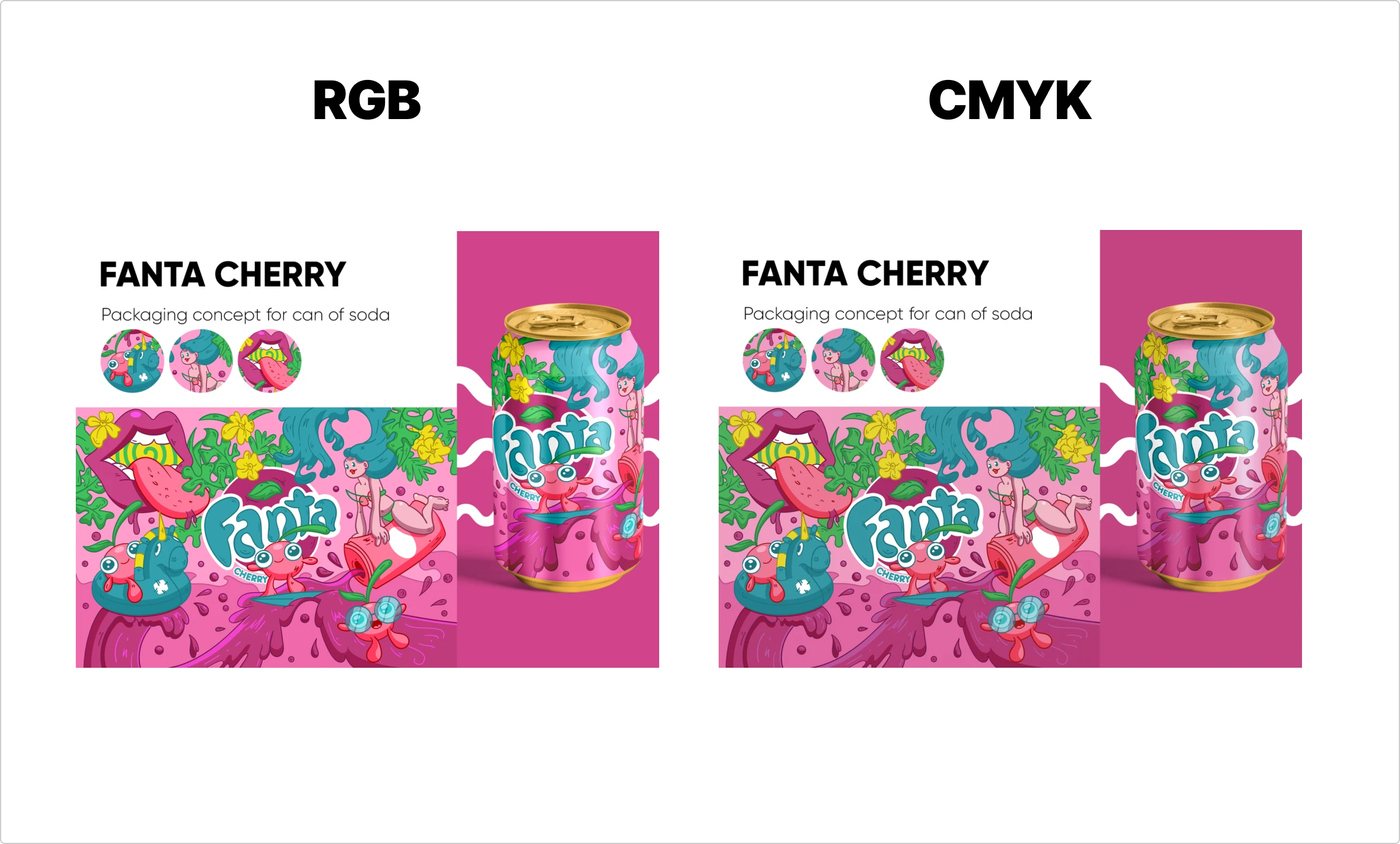 packaging in rgd and cmyk