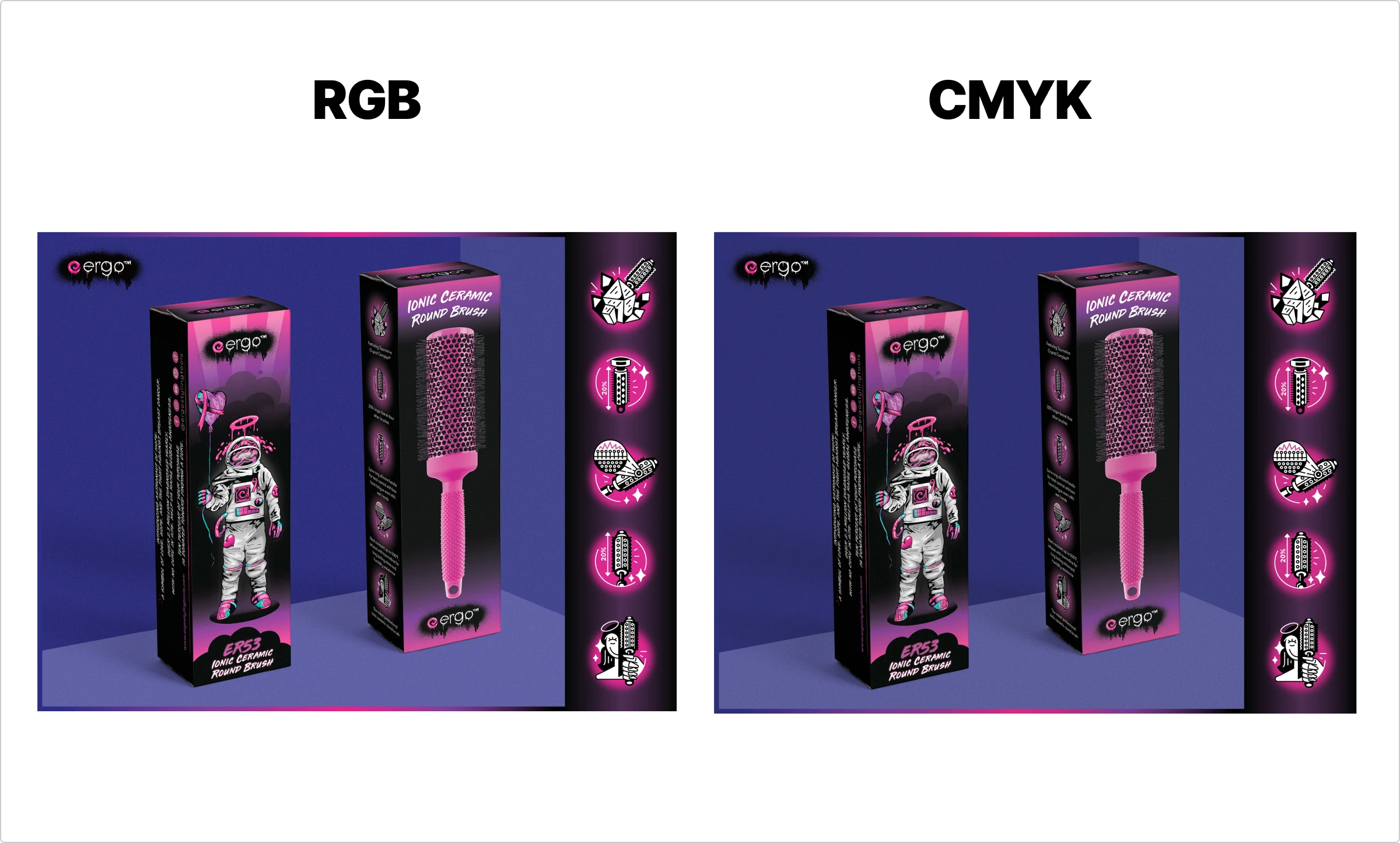 packaging in rgd and cmyk