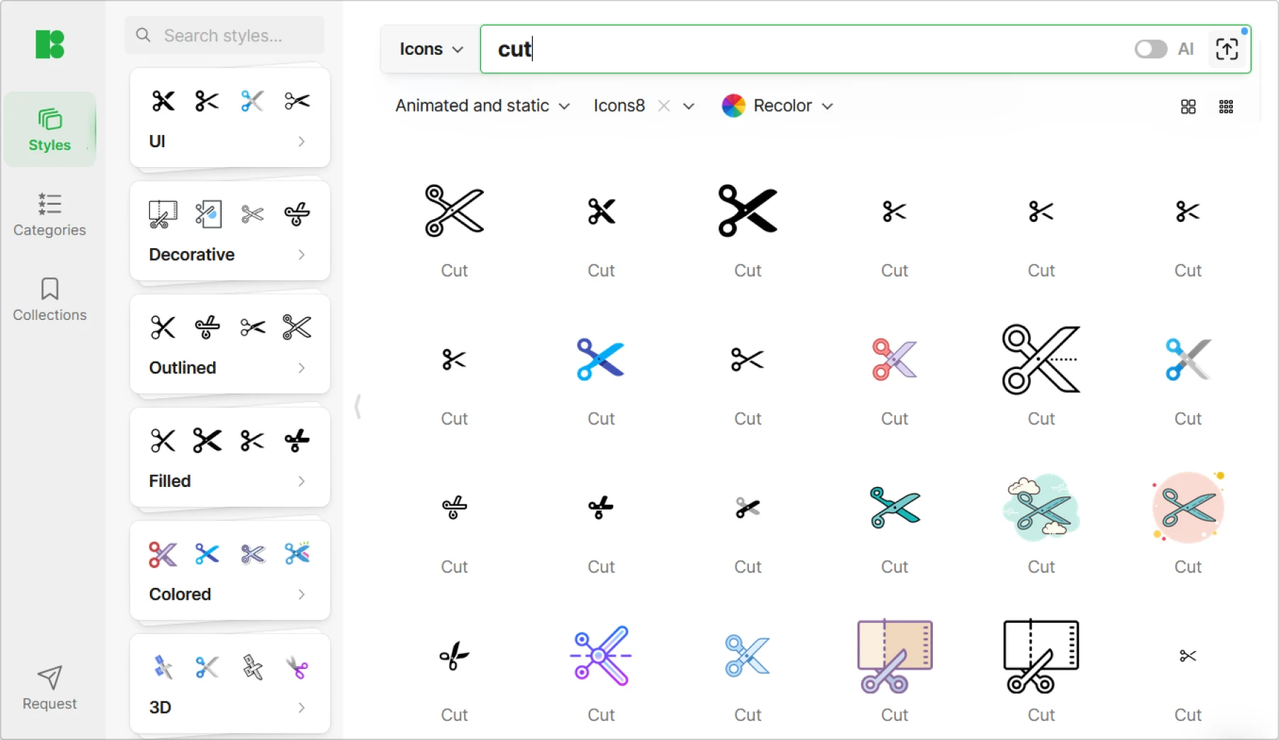 scissors icons